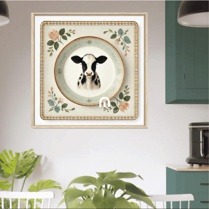 Milk & Mint – Quirky Vintage Kitchen Dining Wall Art Canvas | Stretched & Framed | Cow Wall Art (Copy) Canvas Wall Art