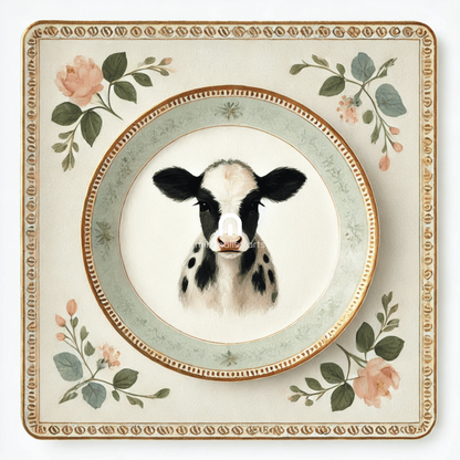 Milk & Mint – Quirky Vintage Kitchen Dining Wall Art Canvas | Stretched & Framed | Cow Wall Art (Copy) Canvas Wall Art