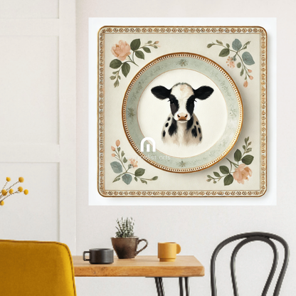 Milk & Mint – Quirky Vintage Kitchen Dining Wall Art Canvas | Stretched & Framed | Cow Wall Art (Copy) Canvas Wall Art
