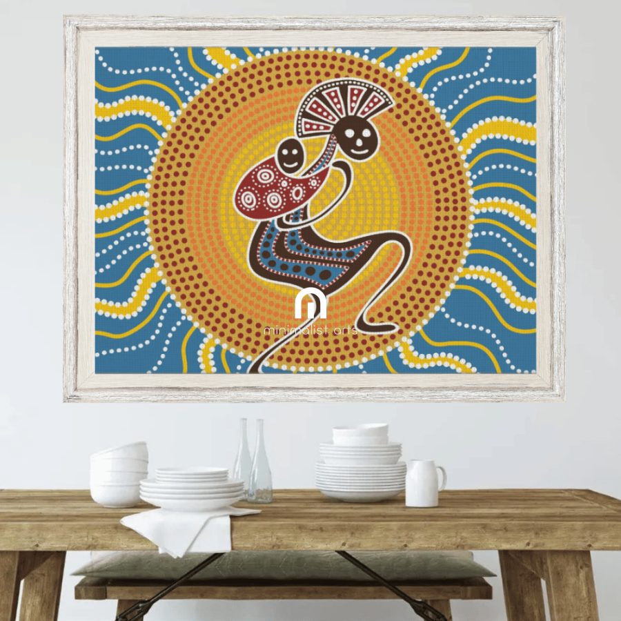 Mother’s Spirit – Aboriginal Wall Art | Stretched & Framed Canvas Print Material