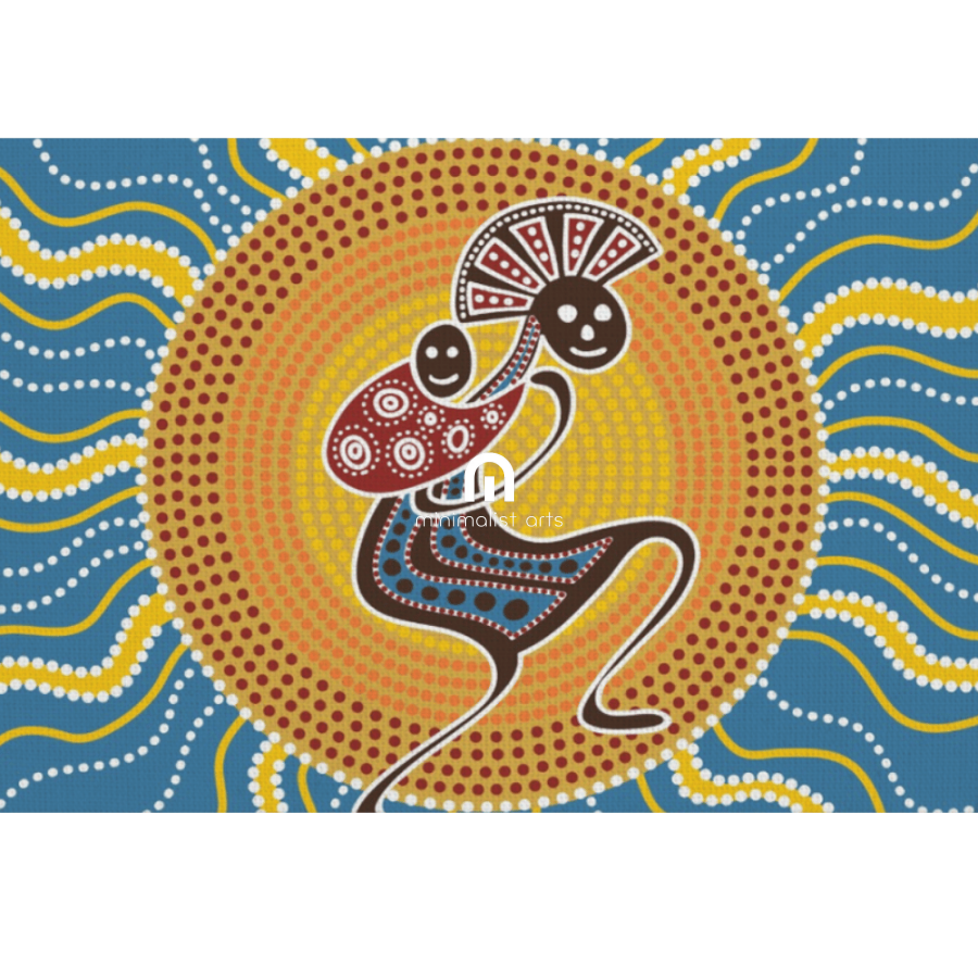 Mother’s Spirit – Aboriginal Wall Art | Stretched & Framed Canvas Print Material