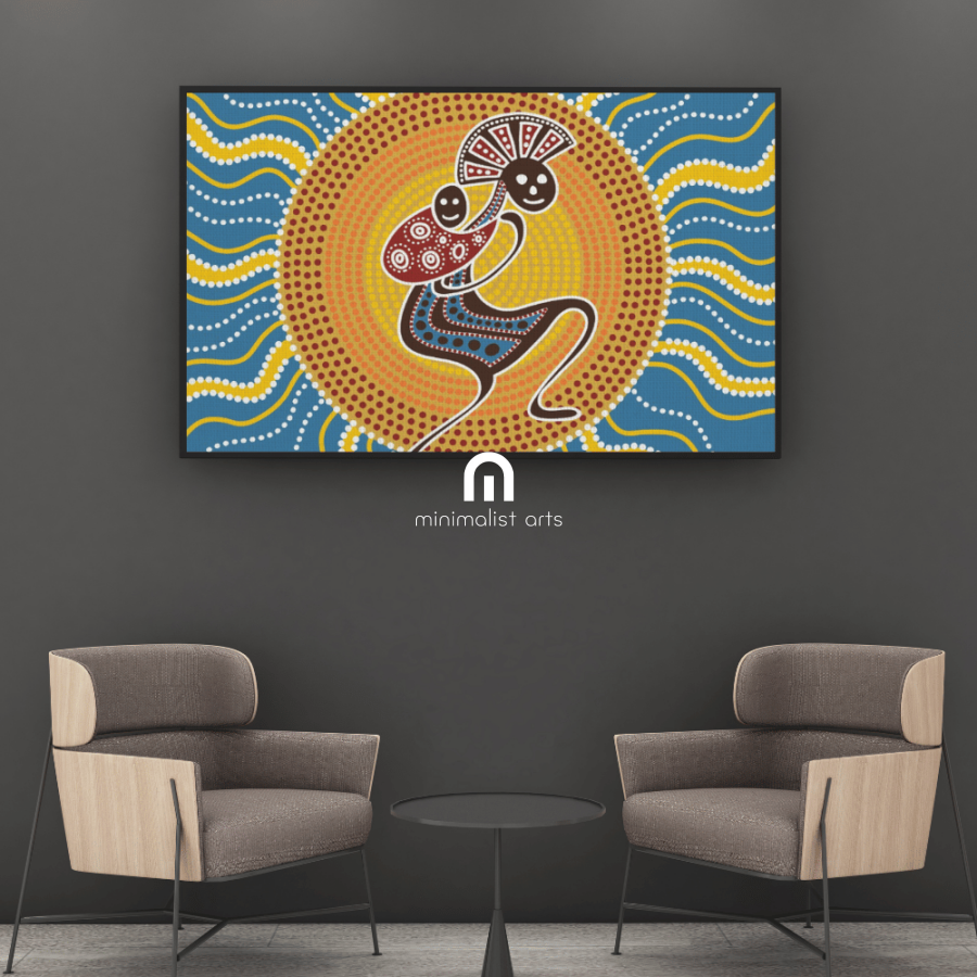 Mother’s Spirit – Aboriginal Wall Art | Stretched & Framed Canvas Print Material