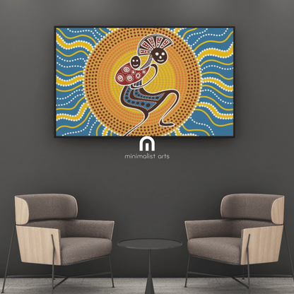 Mother’s Spirit – Aboriginal Wall Art | Stretched & Framed Canvas Print Material
