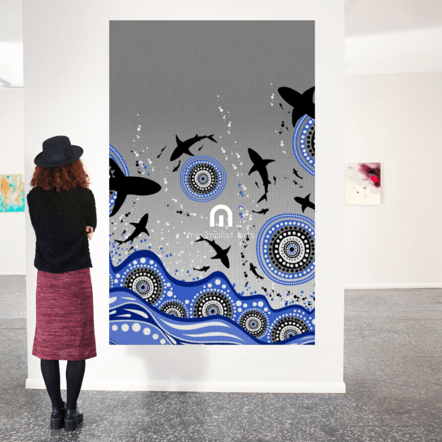 Ocean Dreaming – Aboriginal Canvas Wall Art | Stretched & Framed Print Material