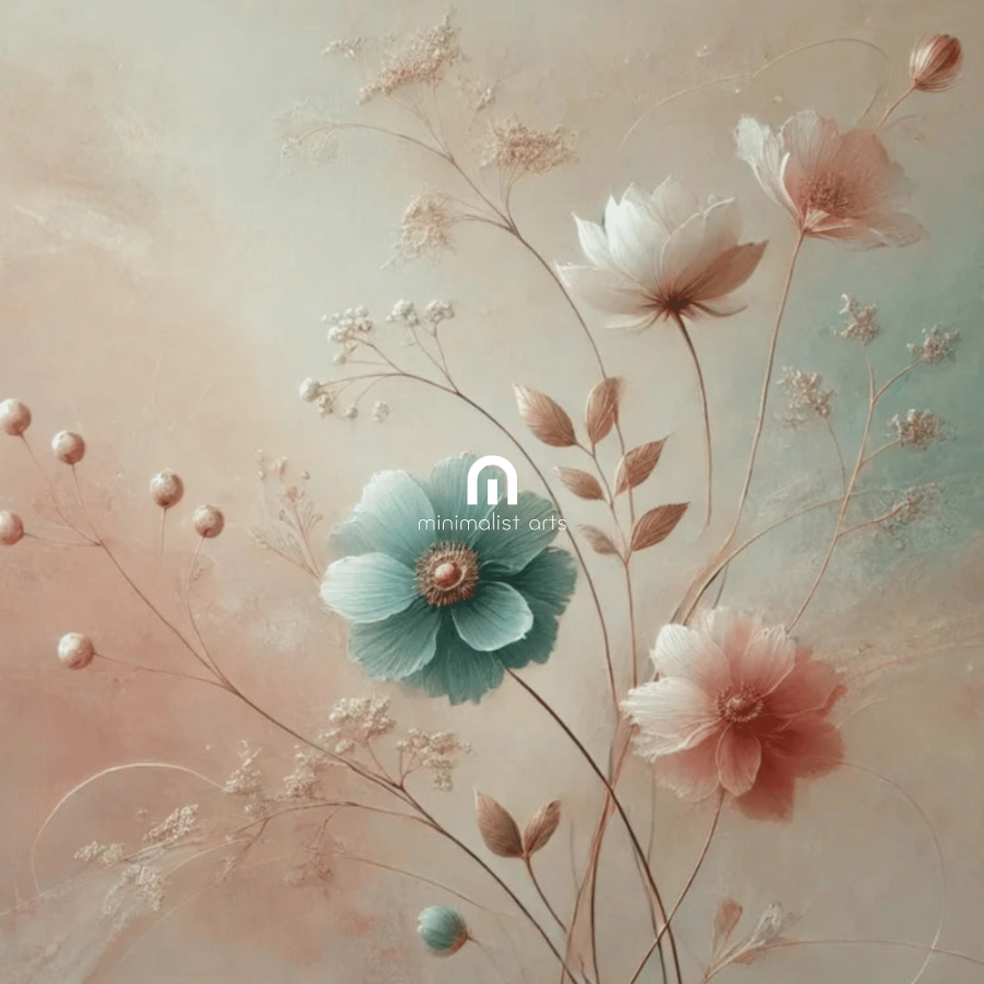 Serenity’s Meadow Floral Wall Art Print Material