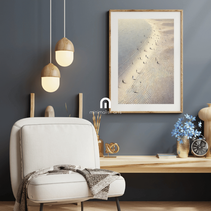 Shifting Horizons - Beach Coastal Wall Art Print Print Material