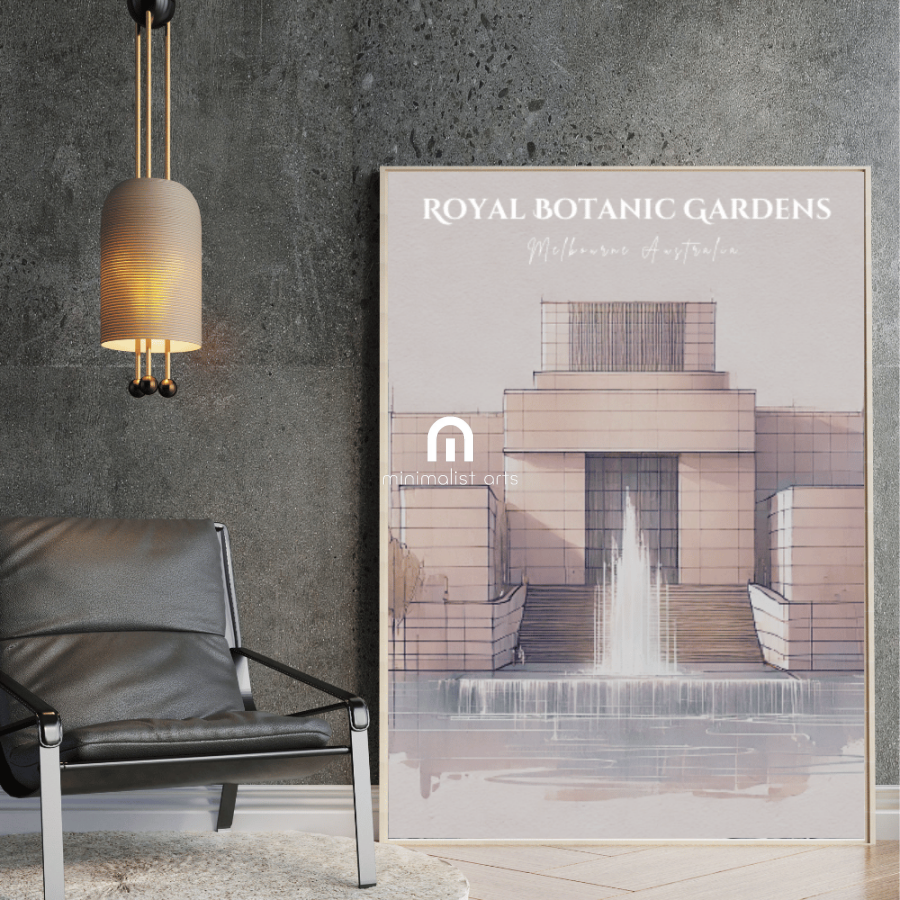 Shrine of Remembrance – Minimalist Melbourne Landmark Canvas Wall Art Print Decor Print Material