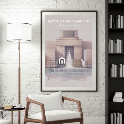 Shrine of Remembrance – Minimalist Melbourne Landmark Canvas Wall Art Print Decor Unframed Poster / 40x60 cm / 16x24″
