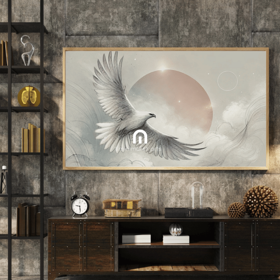 Soaring Above Eagle - Bird Wall Art Print Print Material