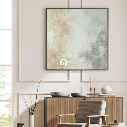 Subtle Horizons Abstract Wall Art Print Material