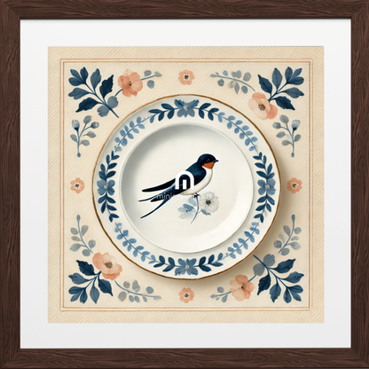 Swallow & Spring Canvas Wall Art | Bird Canvas Wall Art | Kitchen Canvas Wall Art | Dining Room Canvas Wall Art