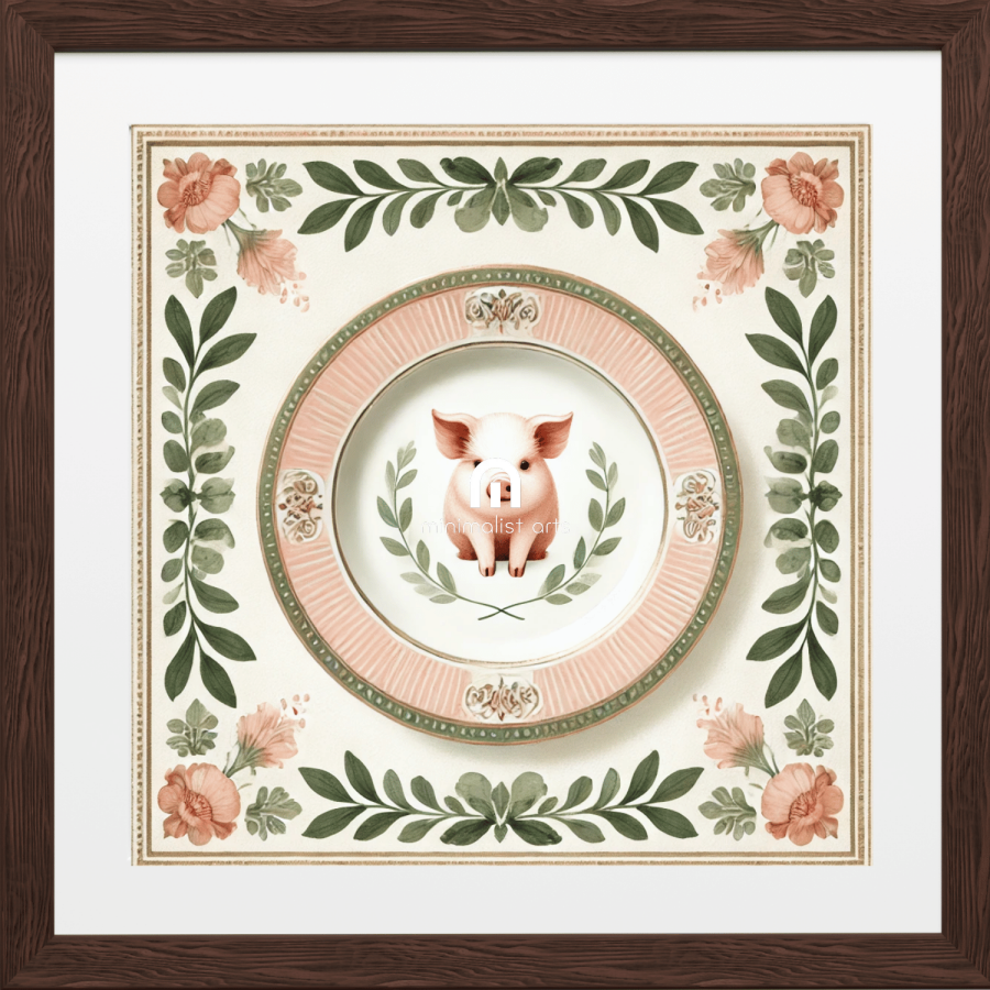 Sweet Swine Supper – Kitchen Dining Canvas Wall Art | Stretched & Framed Canvas Wall Art
