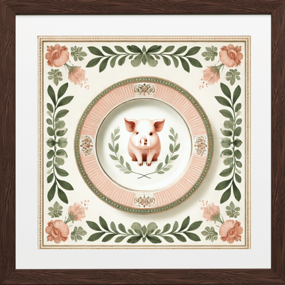 Sweet Swine Supper – Kitchen Dining Canvas Wall Art | Stretched & Framed Canvas Wall Art