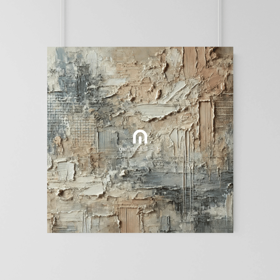 Textured Symphony Abtract Wall Art Print Material