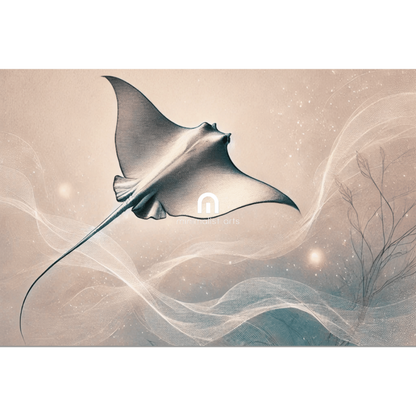 The Gliding Ray | Stingray Wall Art Print Print Material