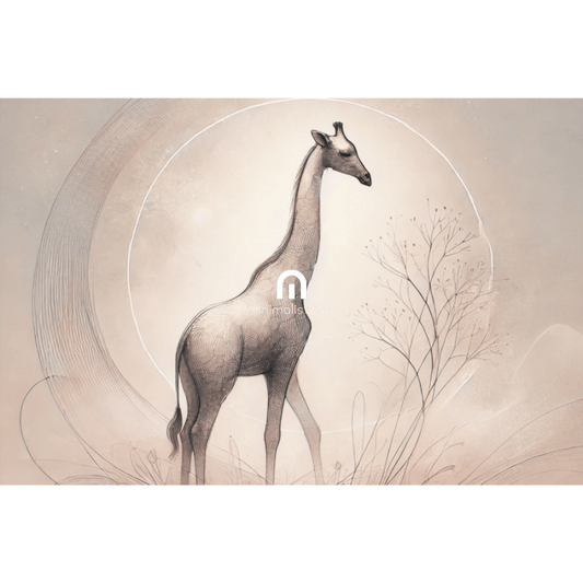 The Graceful Giraffe Wall Art Print Print Material