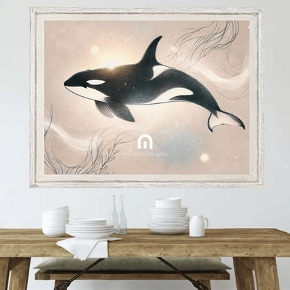 The Majestic Orca Wall Art Print Print Material