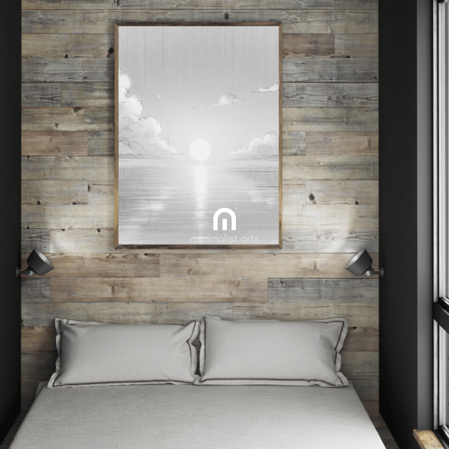 Tranquil Horizon Sunset Print Print Material