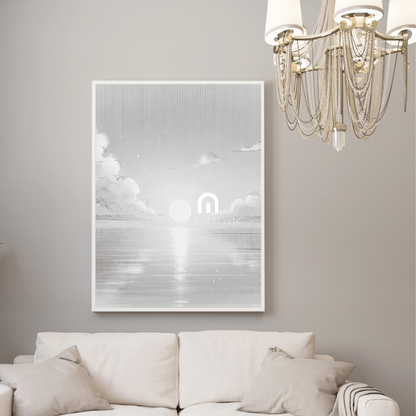 Tranquil Horizon Sunset Print Print Material