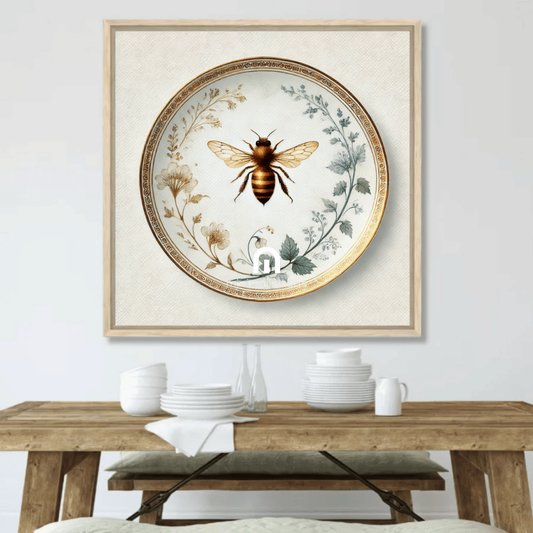 Vintage Botanica and Bee Wall Art | Kitchen Wall Art | Dining Room Wall Art | Vintage Wall Art | Sophisticated Wall Art