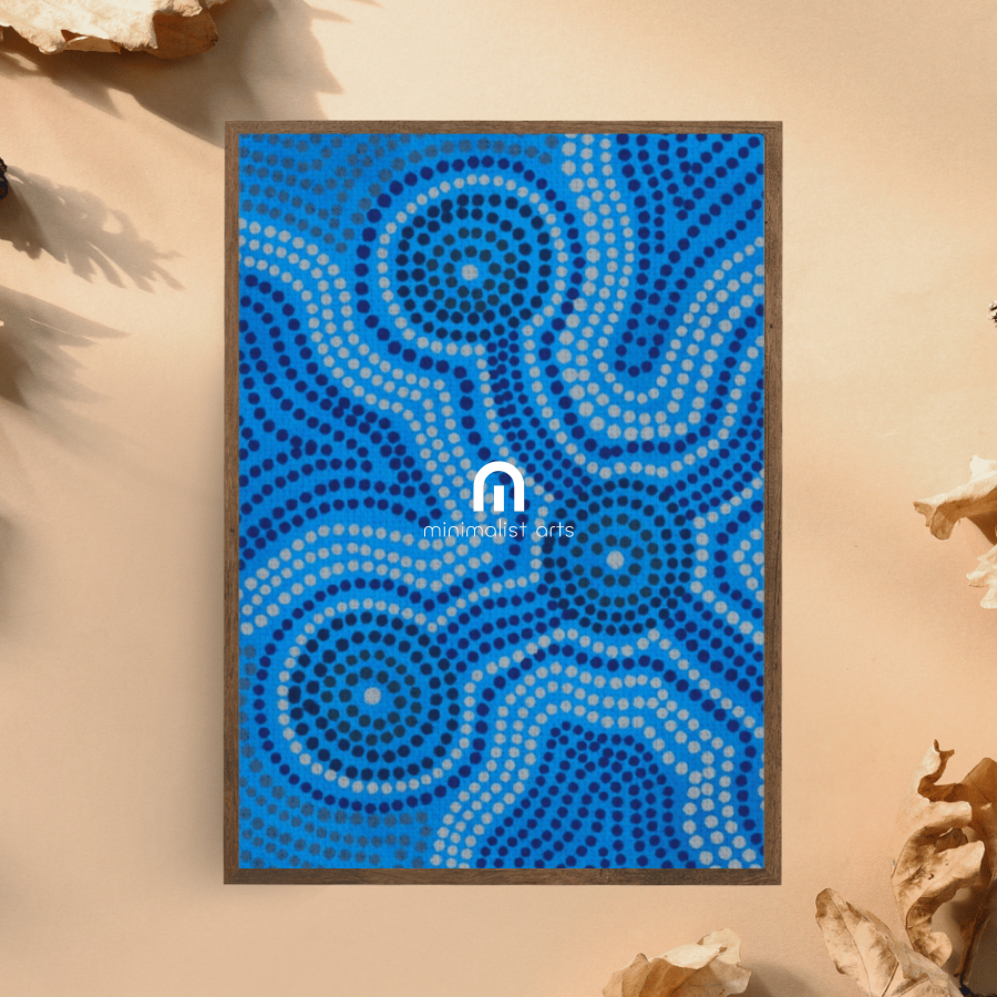 Water Spirit Left – Aboriginal Canvas Wall Art | Stretched & Framed Print Material
