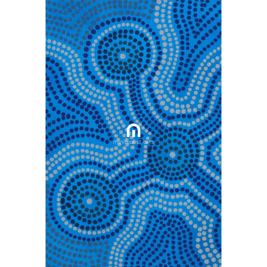Water Spirit Left – Aboriginal Canvas Wall Art | Stretched & Framed Print Material