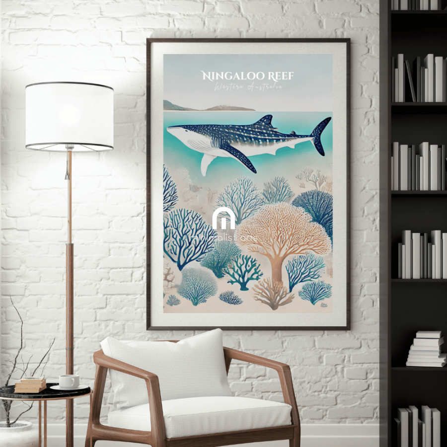 Whale Wonderland – Ningaloo Reef Ocean Canvas Wall Art Print Decor Print Material