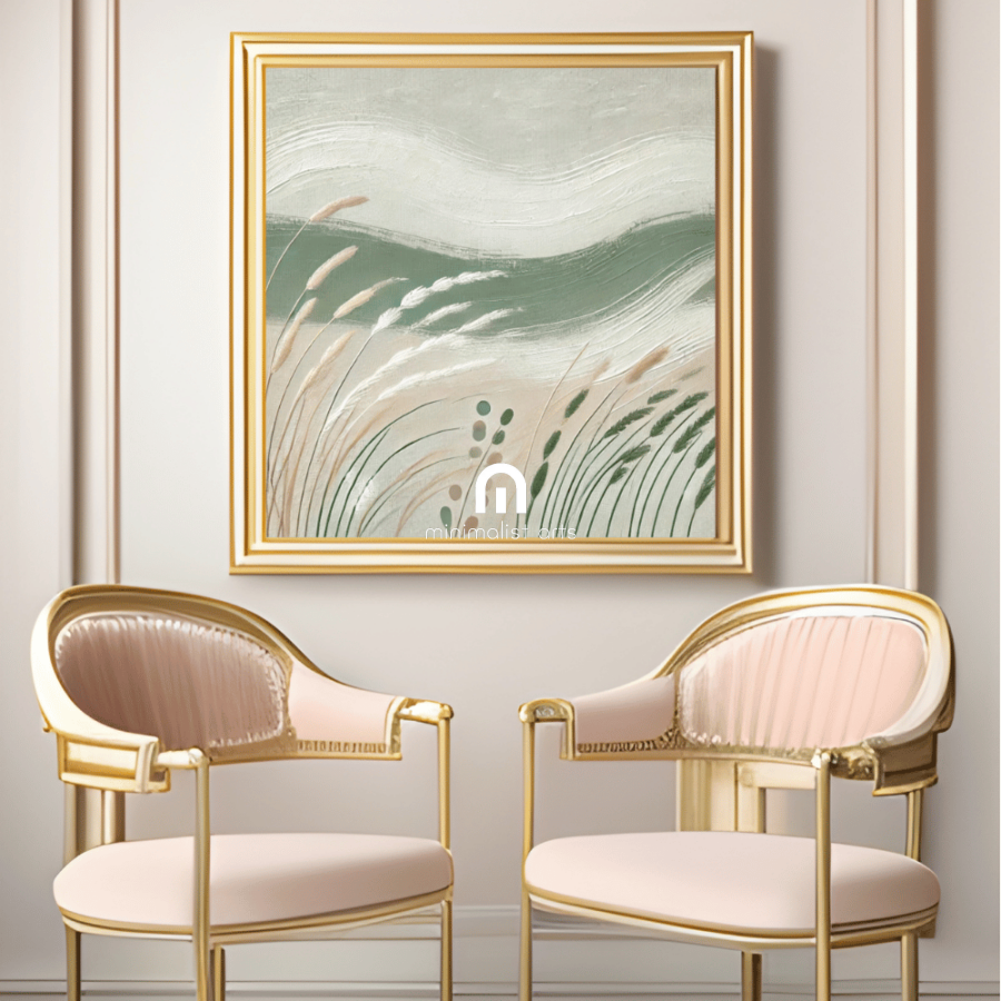 Whispers of the Meadow Scandinavian Grass Field Wall Art Print Print Material