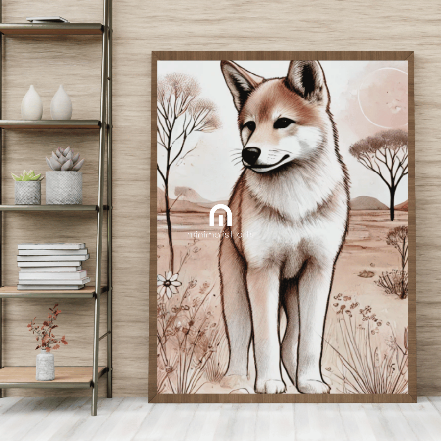 Wild Spirit - Dingo of the Outback – Australian Wildlife Canvas Wall Art Print Decor Print Material