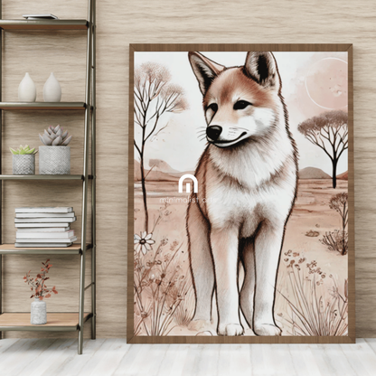 Wild Spirit - Dingo of the Outback – Australian Wildlife Canvas Wall Art Print Decor Print Material