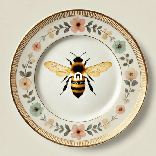 Wildflower Bee Canvas Wall Art | Kitchen Wall Art | Dining Room Wall Art | Vintage Wall Art | Sophisticated Wall Art